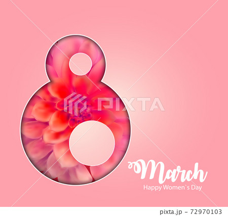 Poster International Happy Women's Day 8 March Floral Greeting card Vector Illustration 72970103