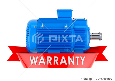 Electric motor warranty concept. 3D rendering Electric motor warranty concept. 3D rendering 72970405