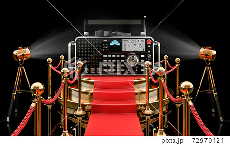 Podium with digital receiver, 3D rendering 72970424