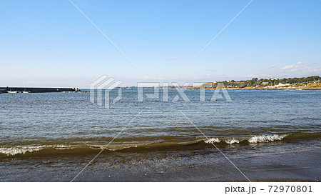湘南三浦半島の神奈川県三浦市三戸浜の静かすぎる冬の写真素材 72970801 Pixta