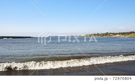 湘南三浦半島の神奈川県三浦市三戸浜の静かすぎる冬の写真素材 72970804 Pixta