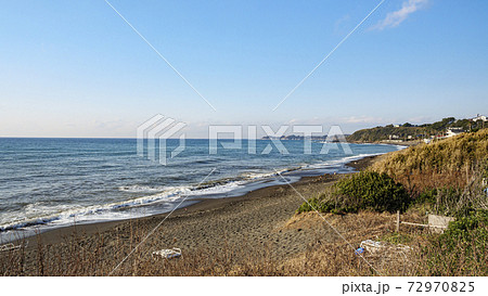 湘南三浦半島の神奈川県三浦市三戸浜の静かすぎる冬の写真素材 72970825 Pixta