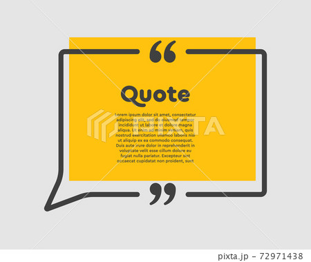 Quote rectangle text with bracket, vector banner Quote rectangle text with bracket, vector banner 72971438