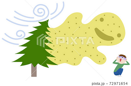 花粉症 スギ花粉の恐怖 イラスト素材 ベクター イメージ 襲う 襲われるのイラスト素材 花粉症 スギ花粉の恐怖 イラスト素材 ベクター イメージ 襲う 襲われるのイラスト素材