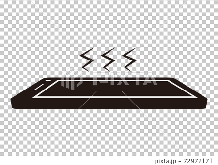 モノクロ 熱くなったスマホの故障・トラブル・問題 イラスト モノクロ 熱くなったスマホの故障・トラブル・問題 イラスト 72972171