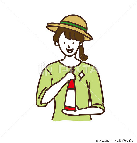 農業女子　農業　農家　女性イラスト　6次産業　六次産業 72976036