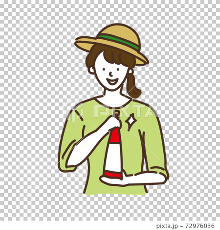 農業女子　農業　農家　女性イラスト　6次産業　六次産業 72976036