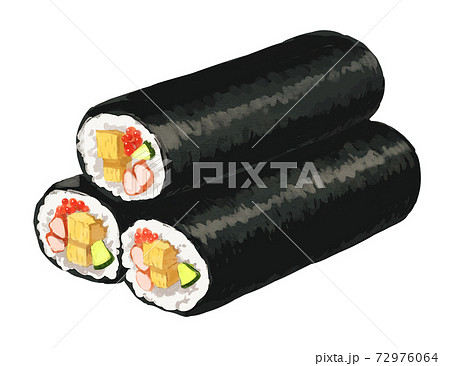 Ehomaki Sushi Roll Set Stock Vector (Royalty Free) 1276569379