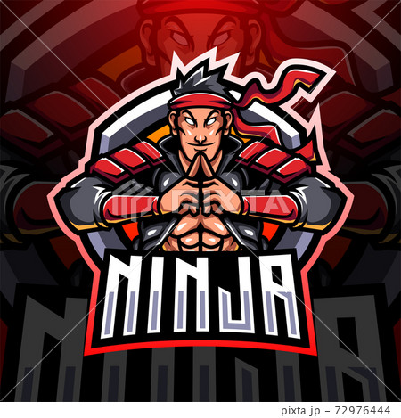Ninja esport mascot logo design 72976444