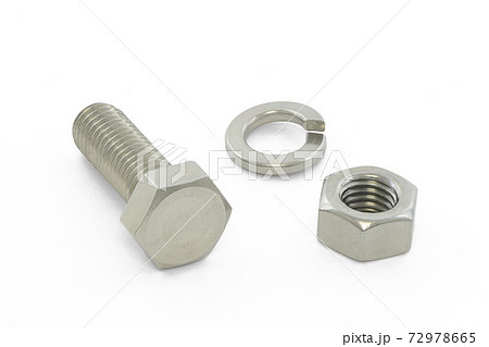【六角ボルト 六角ナット スプリングワッシャー】 (深度合成) 【六角ボルト 六角ナット スプリングワッシャー】 (深度合成) 72978665