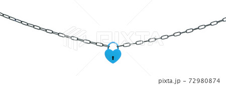 Lock of love - Blue heart lock 72980874