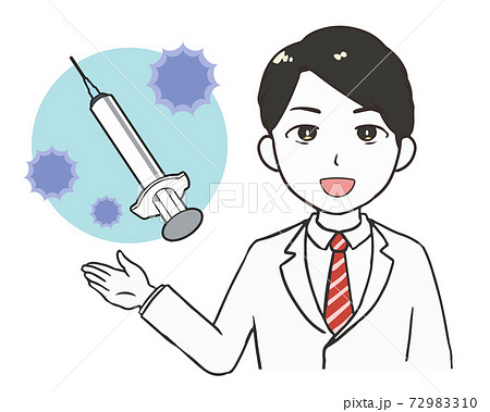 男性医師 注射器 ウイルス付き 男性医師 注射器 ウイルス付き 72983310