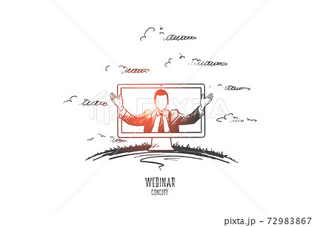 Webinar concept. Hand drawn isolated vector. 72983867