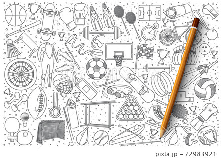 Sport doodle vector set 72983921