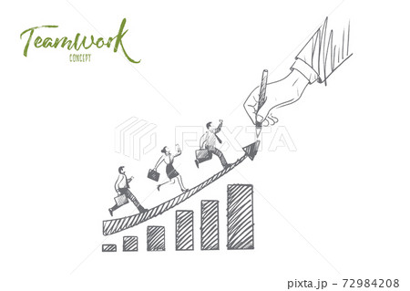 Teamwork concept. Hand drawn isolated vector Teamwork concept. Hand drawn isolated vector 72984208