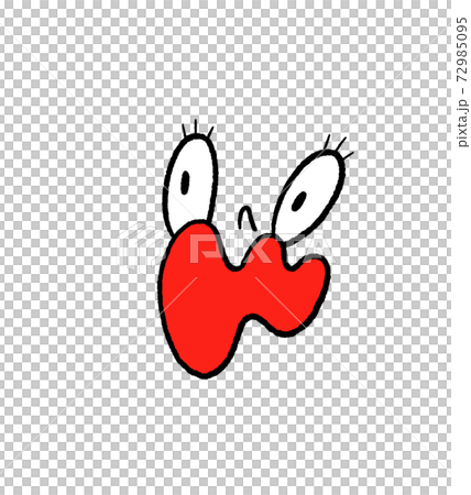 驚いた表情のイラスト 驚いた表情のイラスト 72985095