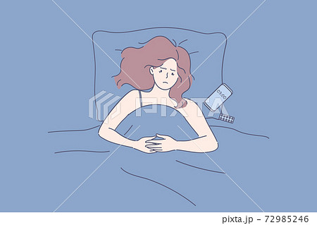 Suffering from sleep disorder and insomnia concept 72985246