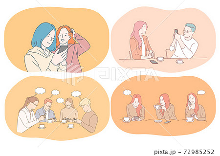 Smartphone, online communication, chatting concept 72985252