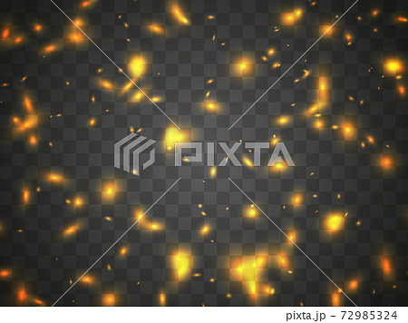 Glowing light on a transparent background. Glowing particles, magic glow. Sparkling light. Vector illustration Glowing light on a transparent background. Glowing particles, magic glow. Sparkling light. Vector illustration 72985324