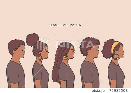 Black Lives Matter lettering, human rights of black people concept 72985508