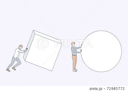 Different business strategy comparison concept 72985772