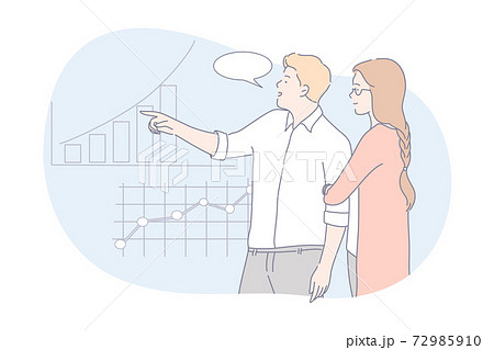 Coworking, teamwork, business presentation concept 72985910