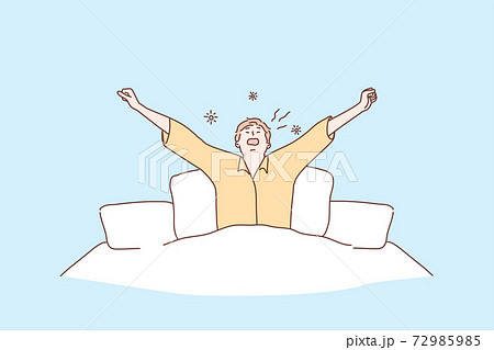 Morning, health, care, awakening, relaxation concept Morning, health, care, awakening, relaxation concept 72985985