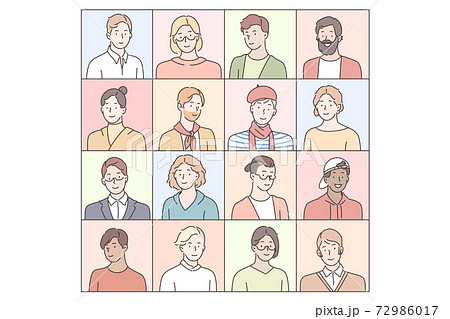 Men pupils emotions set concept 72986017