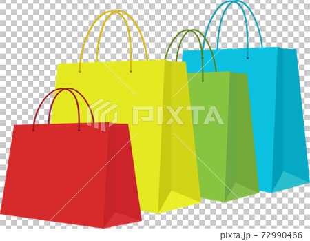 Set of Colorful Empty Shopping Bags Isolated in... - Stock Illustration ...