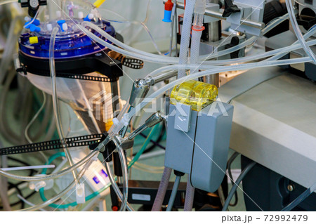 Artificial blood circulation apparatus during the heart surgery working ecmo machine in intensive care Artificial blood circulation apparatus during the heart surgery working ecmo machine in intensive care 72992479