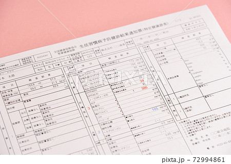 健康診査の結果が来ました 72994861