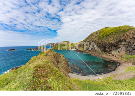 澄海岬 礼文島の写真素材