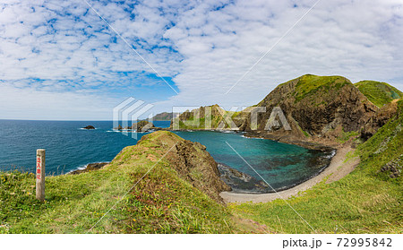 澄海岬 礼文島の写真素材