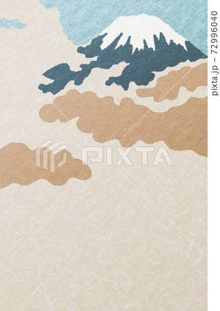 イラスト素材　富士山　和紙　和風　 72996040