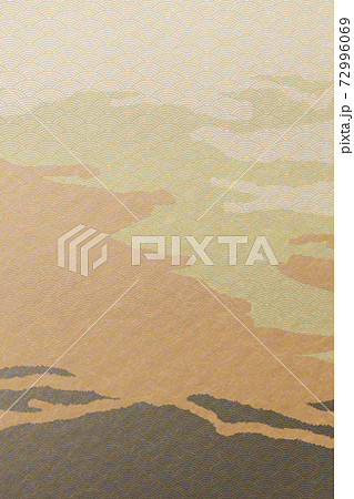 イラスト素材　抽象　アブストラクト　和風　和紙　紙　背景素材　和柄　青海波模様 72996069