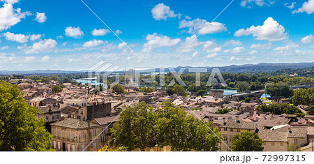 Panoramic aerial view of Avignon Panoramic aerial view of Avignon 72997315
