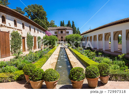 Garden and Bell Tower in Alhambra palace 72997318