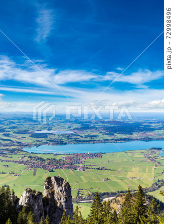 Green fields in Bavaria in Germany Green fields in Bavaria in Germany 72998496