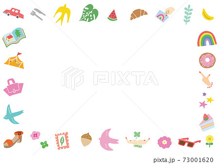 らくがきイラスト_フレーム らくがきイラスト_フレーム 73001620