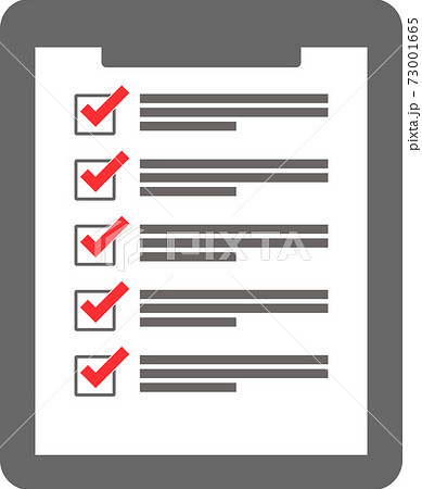 チェックリストとバインダーのアイコンのイラスト素材