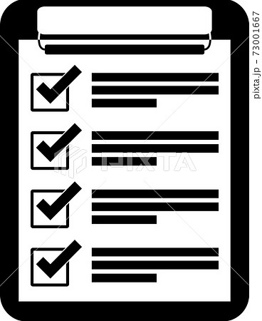 シンプルなチェックリストアイコンのイラスト素材
