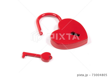 Lock of love - Red heart lock 73004805