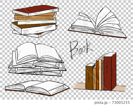 Handwritten Illustration Image Of Books And Stock Illustration