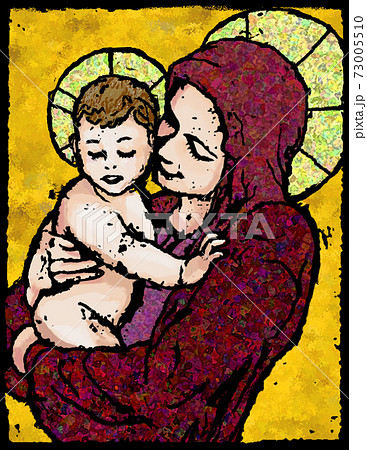 Xmas クリスマスカード 黄 赤 マリア イエス クリスマス X’mas Xmas クリスマスカード 黄 赤 マリア イエス クリスマス X’mas 73005510