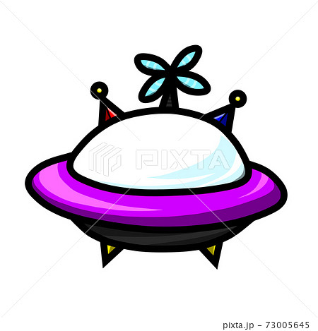 小さな宇宙船のイラスト素材
