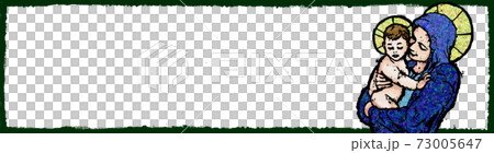 Xmas banner teal Mary Jesus Christmas X'mas frame Xmas banner teal Mary Jesus Christmas X'mas frame 73005647