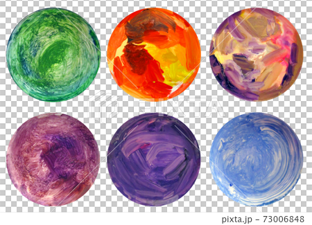 絵の具の装飾 アクリル絵の具パレット08のイラスト素材