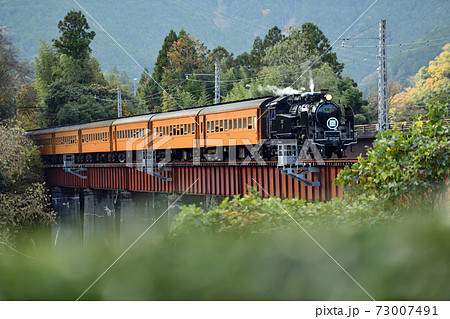 大井川鐵道沿線の旅 大井川第二橋梁の写真素材