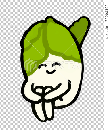 Vegetable character, cute Chinese cabbage, in translation 73008305
