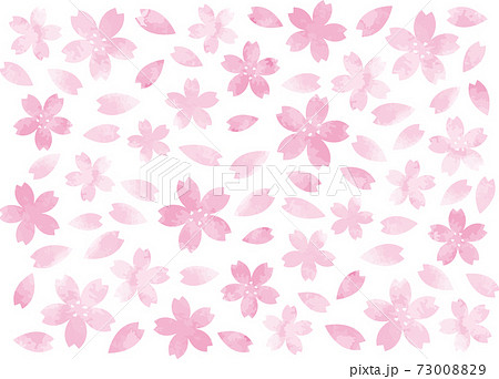 水彩風の桜の花びら壁紙のイラスト素材 7300